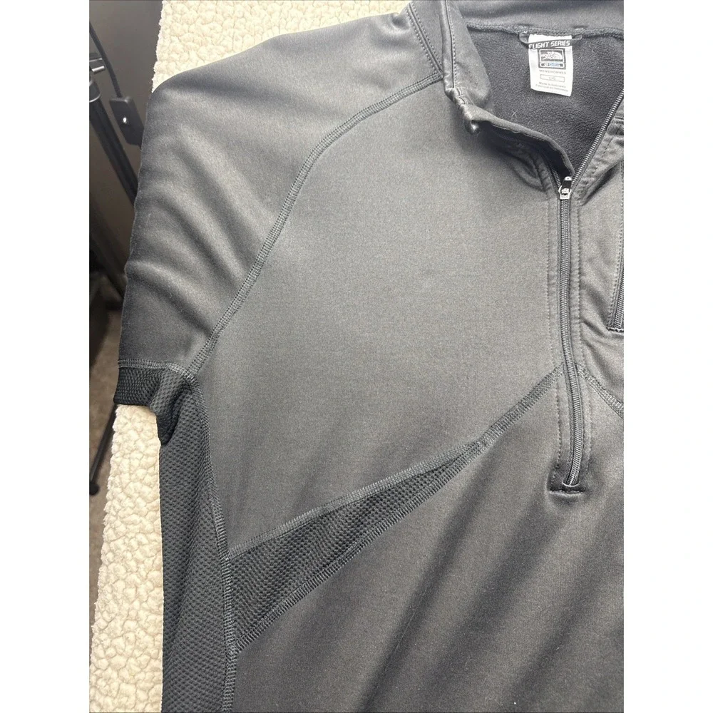 North Face Flight‎ Series Black 1/2 Zip-Up Fleece Pullover Men's Large Nice EUC